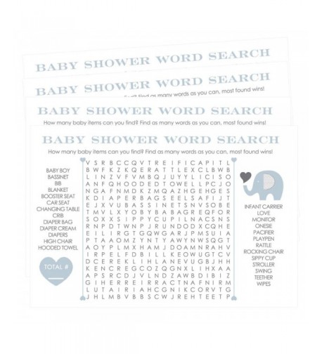 Elephant Shower Games Search Cards