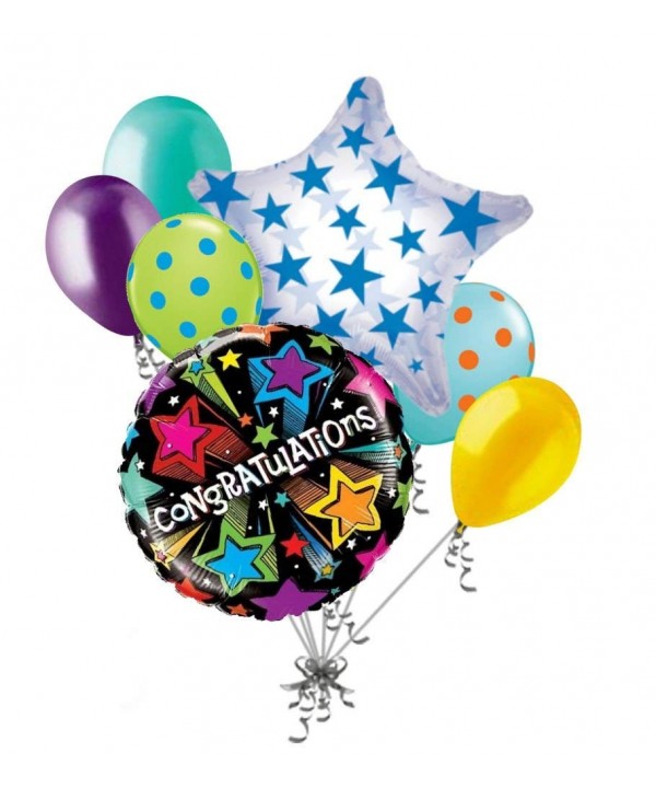 Congratulations Starburst Colorful Balloon Graduation