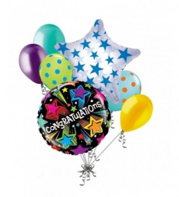 Congratulations Starburst Colorful Balloon Graduation