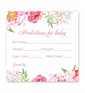 Floral Shower Prediction Cards Girls