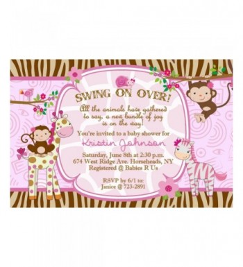 Jungle Safari Shower Invitations Personalized