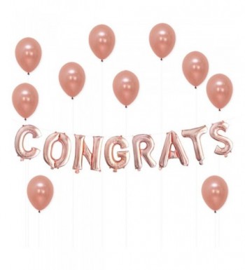 Congrats Rose Gold Balloons Decorations