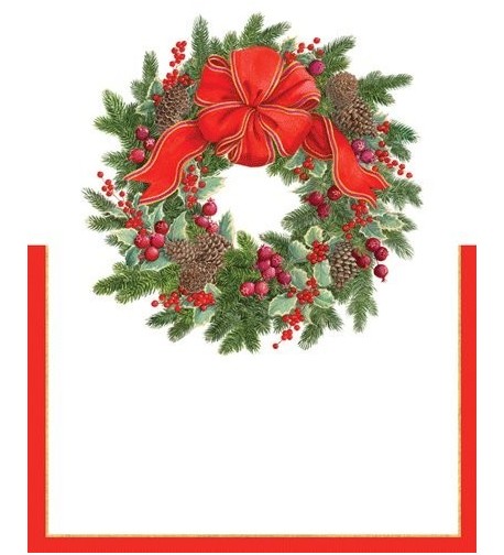 Christmas Placecards Dinner Decorations Evergreen