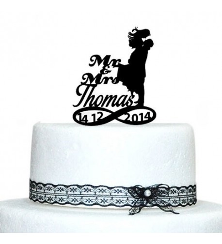 Buythrow Silhouette Wedding Topper Infinity