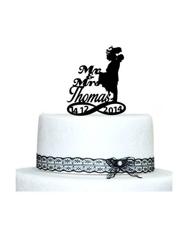 Buythrow Silhouette Wedding Topper Infinity