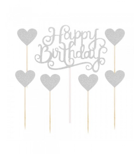 PALASASA Silver glitter Birthday Decorations x