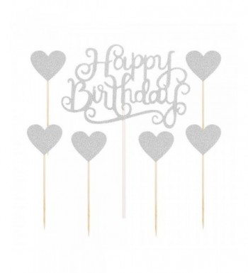 PALASASA Silver glitter Birthday Decorations x