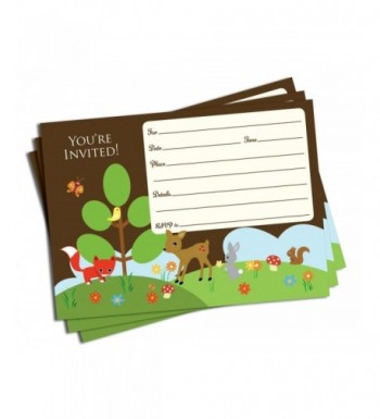 Trendy Woodland Friends Invitations Envelopes