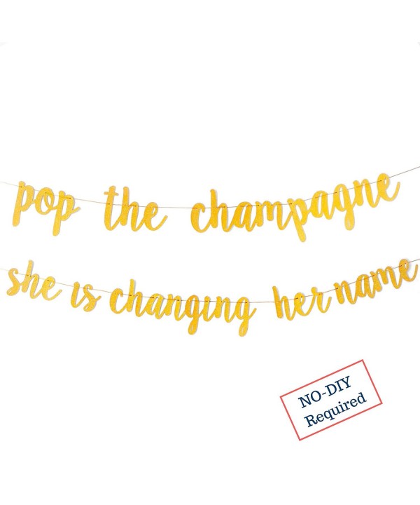 Bachelorette Banner Engagement Decorations Champagne