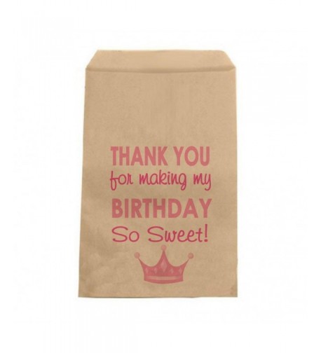 Pink Princess Birthday Candy Bags