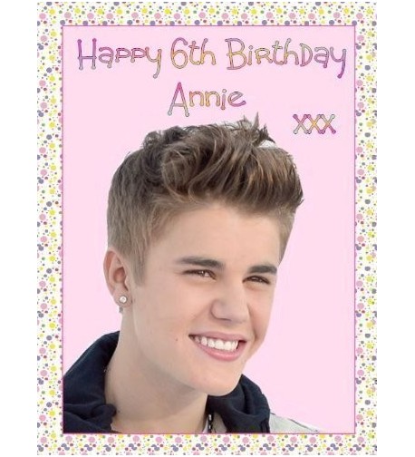 Justin Bieber PERSONALISED Birthday Topper