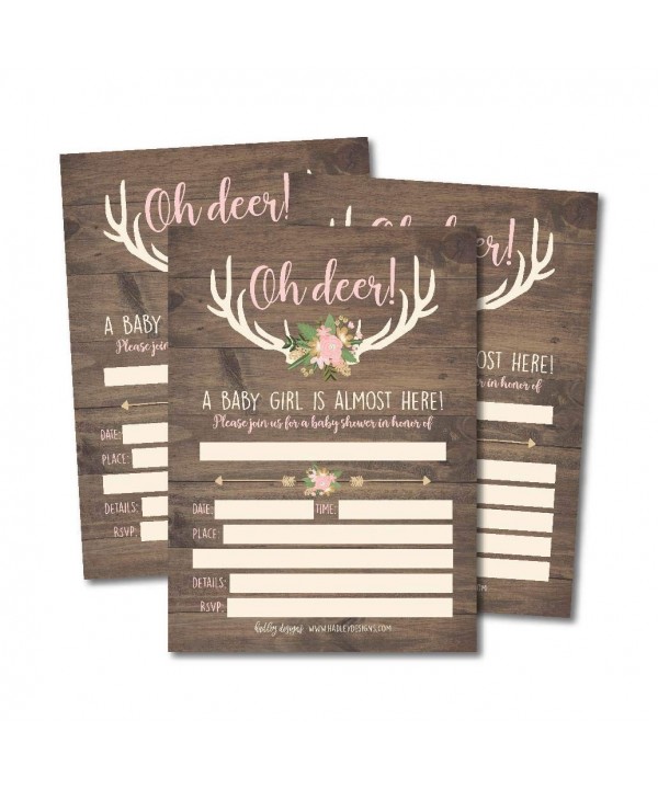 Invitations Sprinkle Woodland Printable Supplies