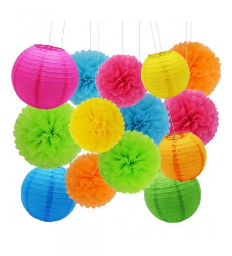 Assorted Rainbow Lanterns Birthday Decorations