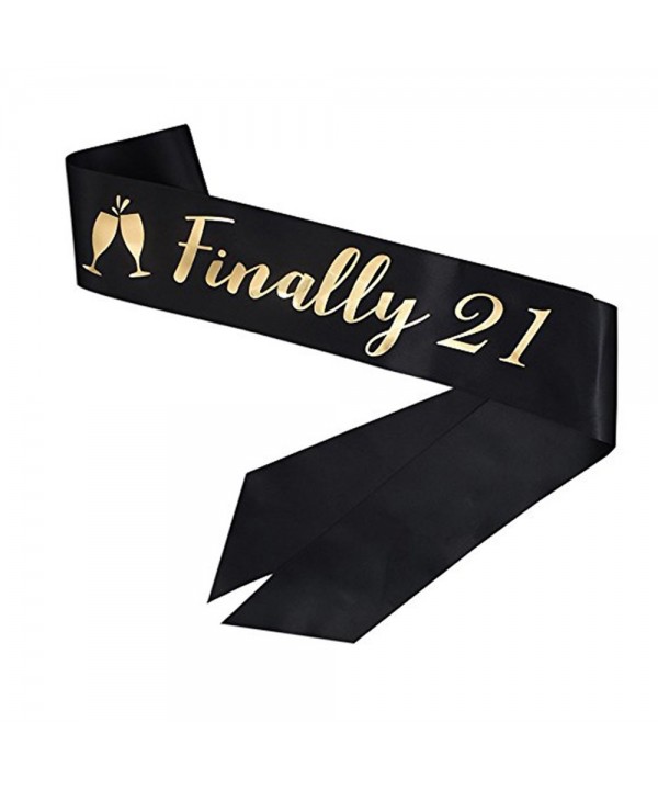 Finally Black Birthday Sash Decorations