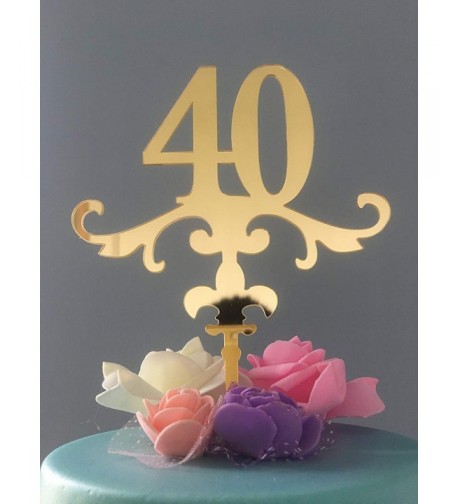 ShinyBeauty Cake Topper Birthday 40th Birthday Cake Topper