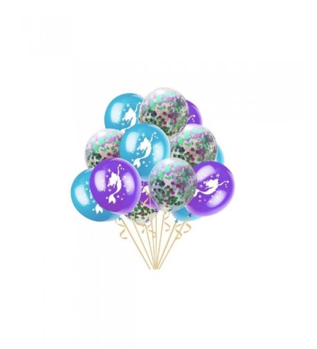 Mermaid Balloons Confetti Birthday Decorations