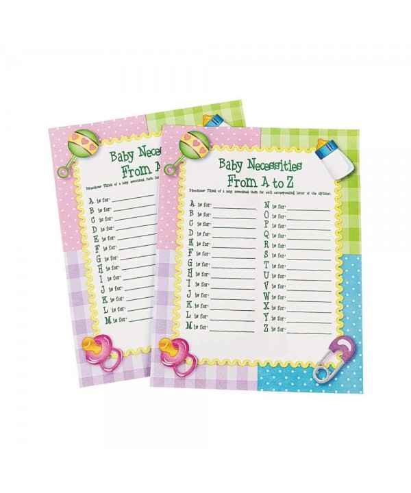 Baby Shower Game 1 Pack Size