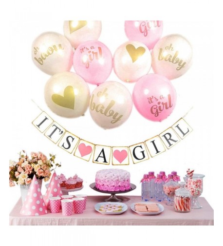 Pink Gold Baby Shower Decorations