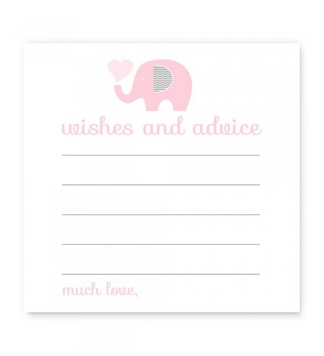 Pink Elephant Advice Cards Shower