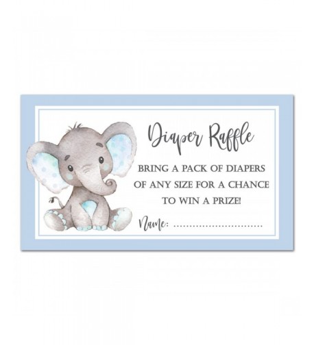 InvitationHouse Watercolor Elephant Shower Raffle