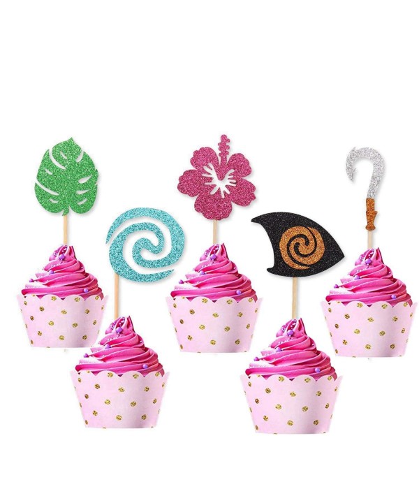 Inspired Toppers 30pcs Birthday Decoration Hawaiian