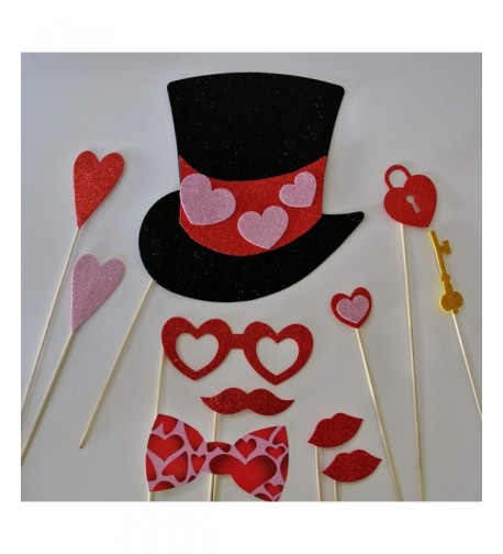 Photo Booth Mustache Valentines Hearts