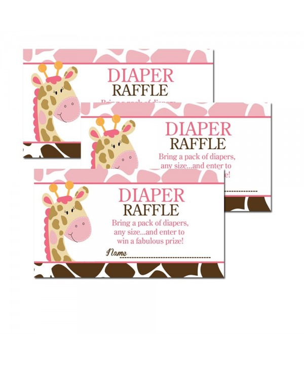 Giraffe Shower Diaper Tickets 20 pack