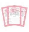 Elephant Pink Baby Shower Invitations
