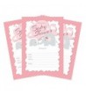 Elephant Pink Baby Shower Invitations