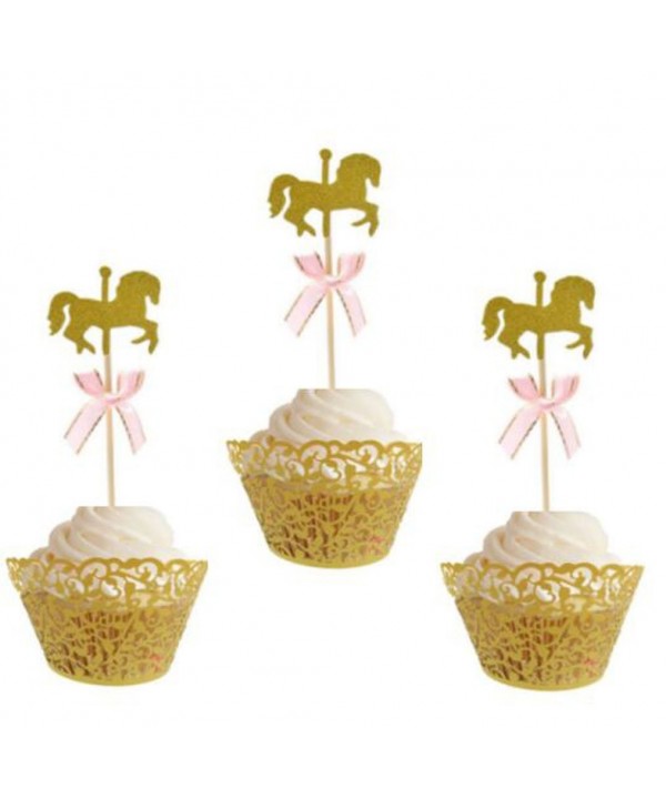 Glitter Toppers Cupcake Birthday Decoration