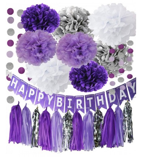 Purple Party Decorations Birthday Garland