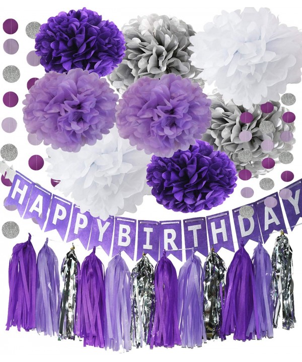 Purple Party Decorations Birthday Garland