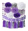 Purple Party Decorations Birthday Garland