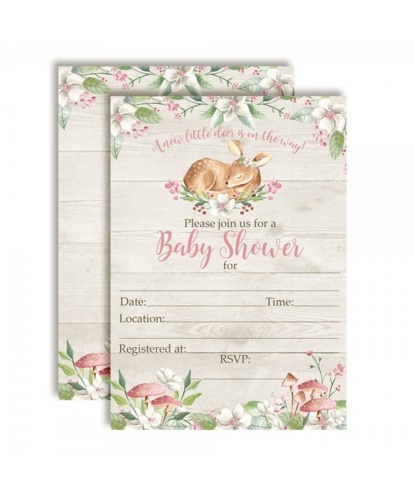 Woodland Watercolor Invitations Envelopes AmandaCreation