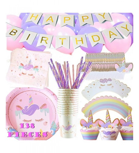 Unicorn Party Supplies Set Birthday