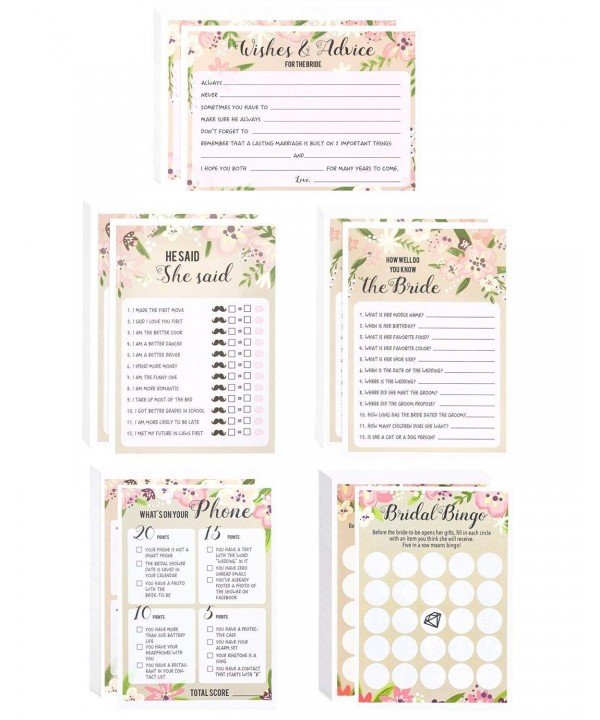 Floral Bridal Shower Games Including