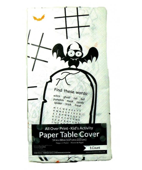 Childrens Halloween Activity Paper Tablecloth
