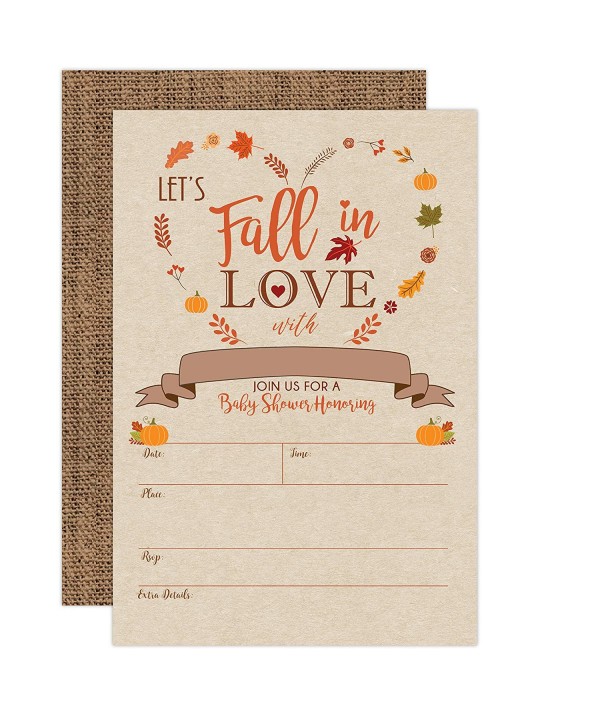 Pumpkin Shower Invitations Neutral Envelopes