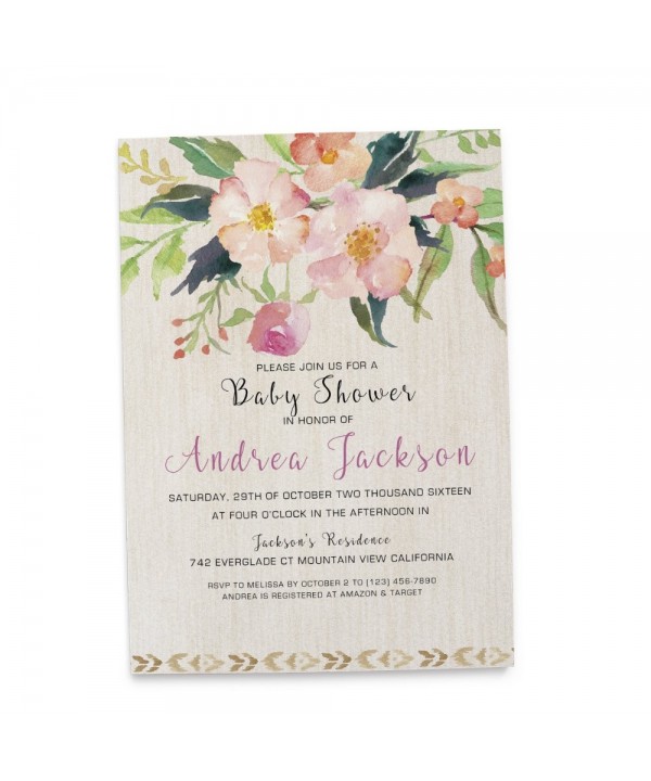 Rustic Shower Invitations Envelopes Personalized