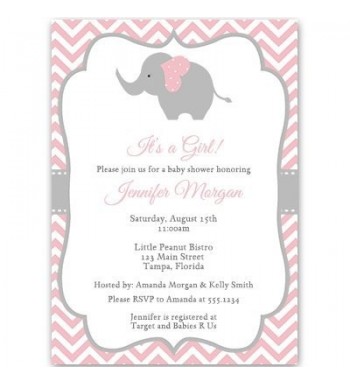 Elephant Invitations Chevron Personalized Envelopes