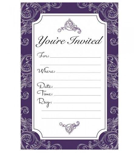 Elegant Purple Fill Invitations Envelopes