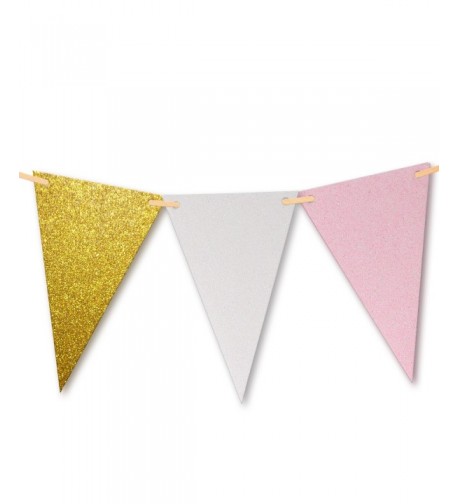 Vintage Glitter Triangle Bunting Birthday