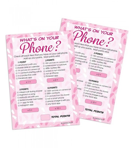 Whats Your Phone Shower Cards