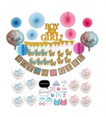 66 Pc Gender Reveal Party Supplies