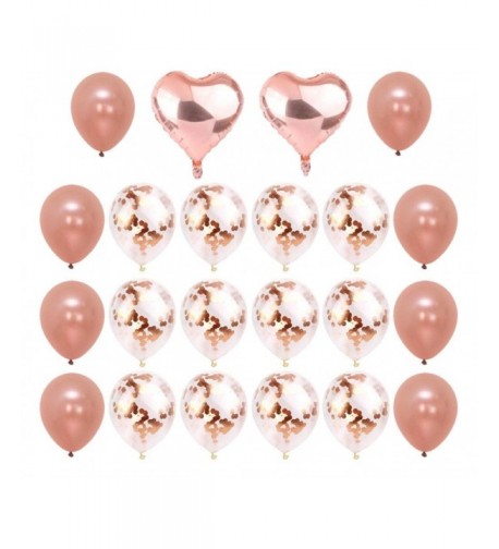 Rose Gold Confetti Balloons Pieces