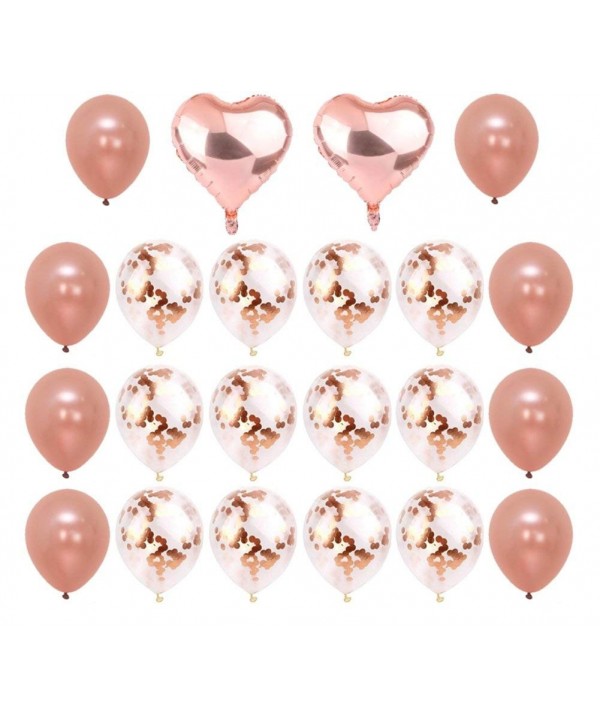 Rose Gold Confetti Balloons Pieces