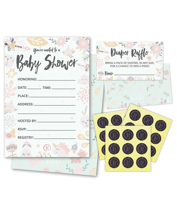 Baby Shower Invitations Floral Envelopes