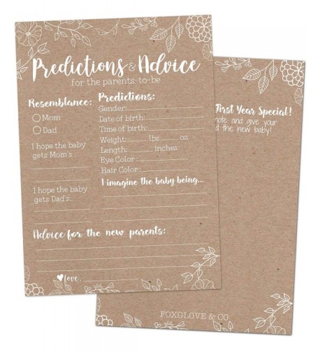 Rustic Shower Prediction Advice Cards