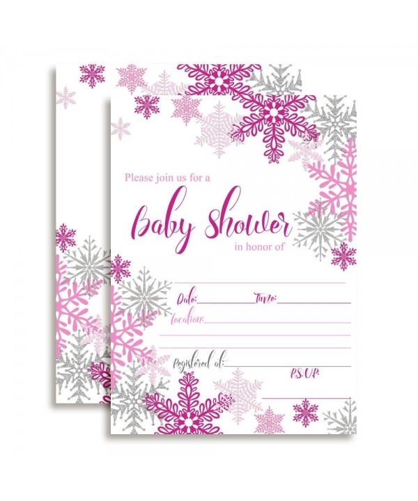 Silver Snowflake Invitations Envelopes AmandaCreation