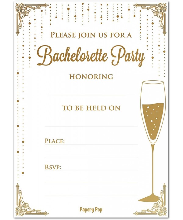 Bachelorette Party Invitations Envelopes Count